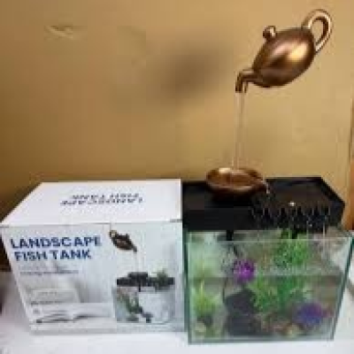 Alishop Landscape Fish Tank-Floating Teapot Tabletop Fountain Ornament
